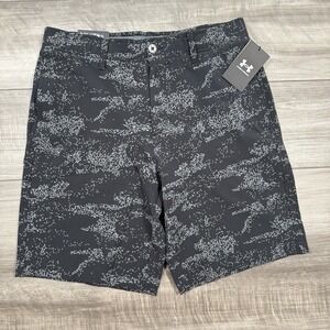 Under Armour Men's UA Golf Drive Printed Shorts 9" Size 32 Black 1377303-002 NEW